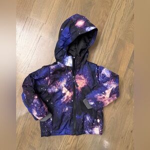 Lands' End Cosmic Print Jacket Sz 3T Purple Pink